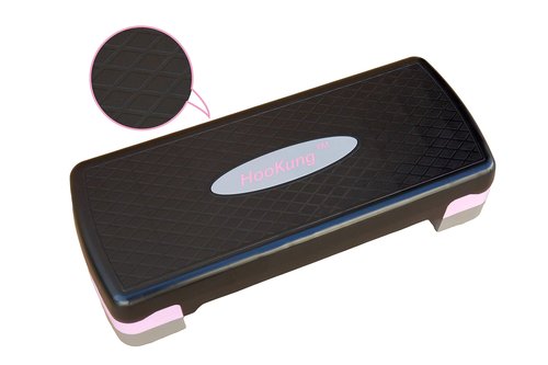 Height-Adjustable 4"-6" Aerobics Step Platform Fitness Equipment Workout Stepper Trainer For Indoor Exercise