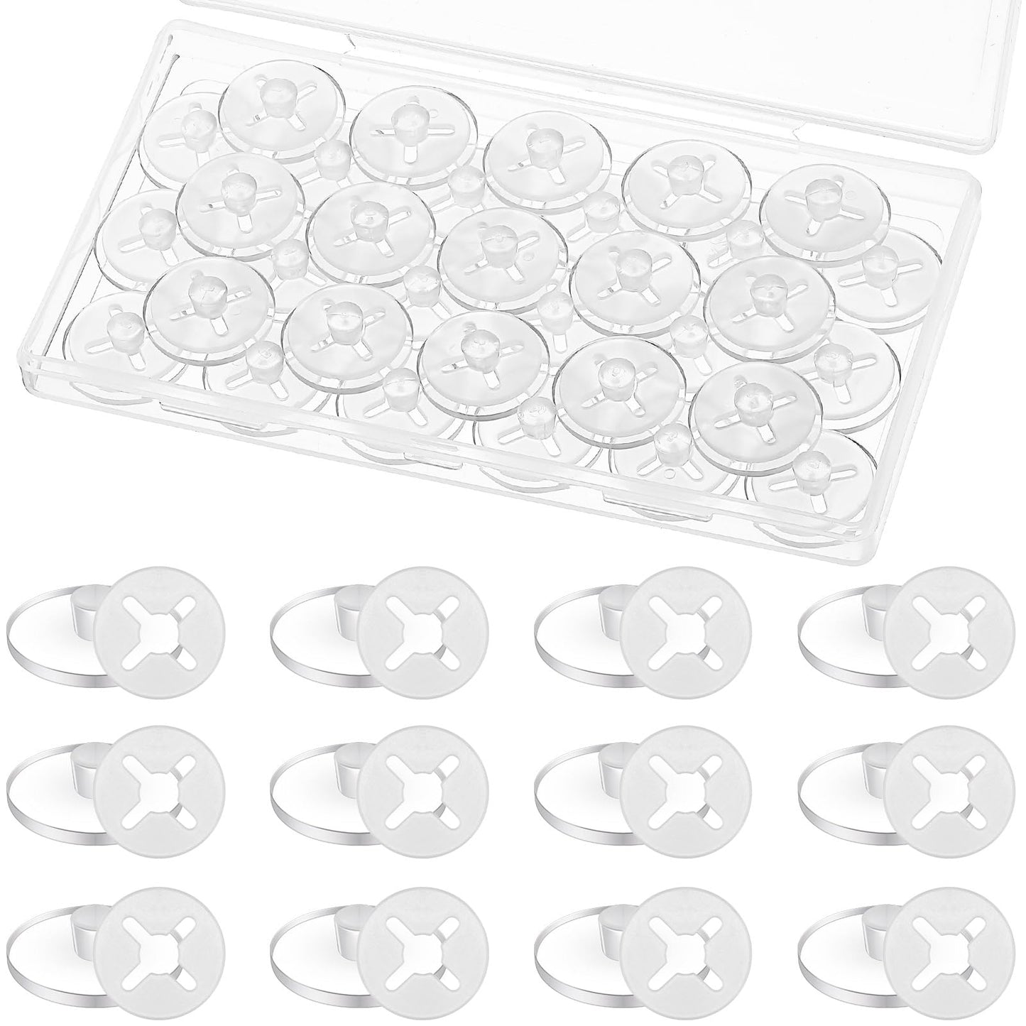 Wavwavw Clear Running Bib Clips Race Number Buckle Fixing System Triathlon Race Bib Holder Running Fixing Clips Field Events Fastener Holder for Runner Marathon, Skating,Track (Clear)