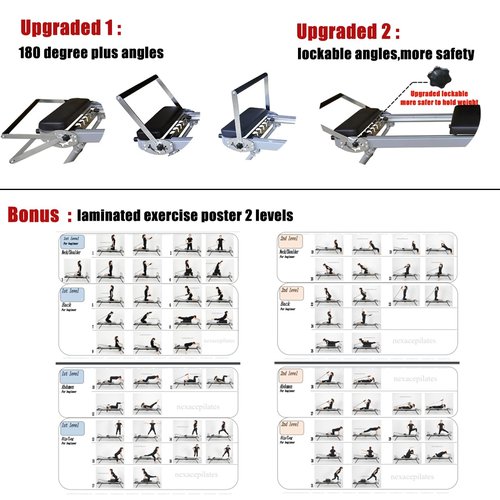 nexace Pilates Reformer Machine ,Foldable Pilates Machine Equipment for Home