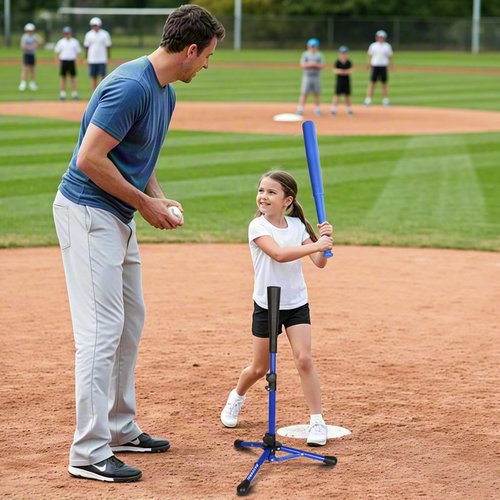 BaseGoal Baseball Tee for Kids,Batting Tee,Softball Tee,Youth Hitting Tee,Teeball Tee,Travel Tee,Easy Adjustable Height
