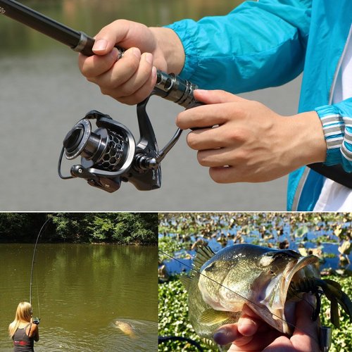 Sougayilang Spinning Fishing Rod and Reel Combos Portable Telescopic Fishing Pole Spinning reels for Travel Saltwater Freshwater Fishing