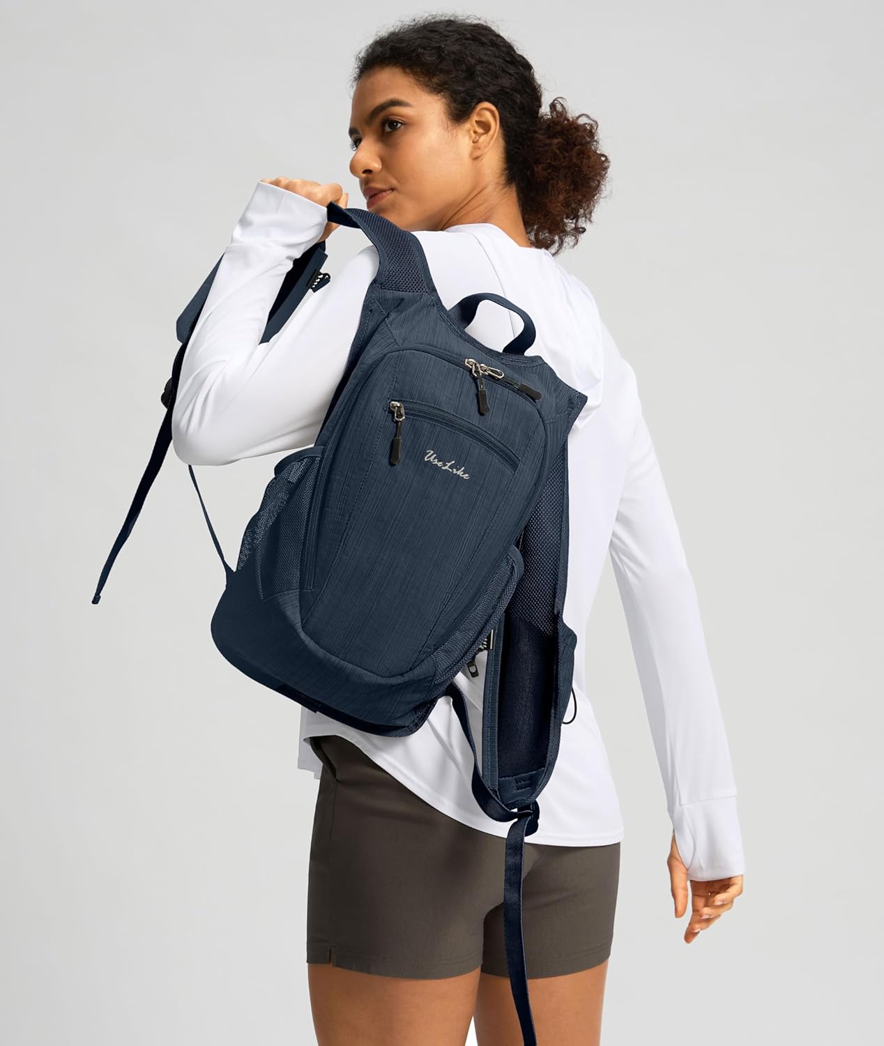 10L Small Hiking Backpack Travel Daypack Lightweight Packable Back Pack for Women Men(Black)