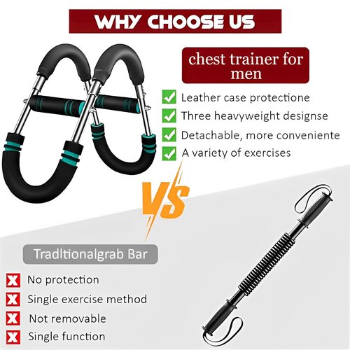 Twister Arm Trainer, Adjustable 40-100lbs Chest Workout Equipment, Chest Trainer for Men, Shoulder Muscle Training Fitness Equipment, Detachable Design Fitness Anywhere