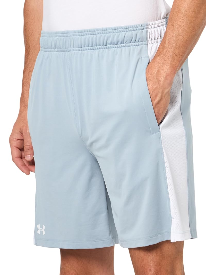 Under Armour Men's Train Stretch 2.0 Shorts - Harbor Blue/White/White, Large