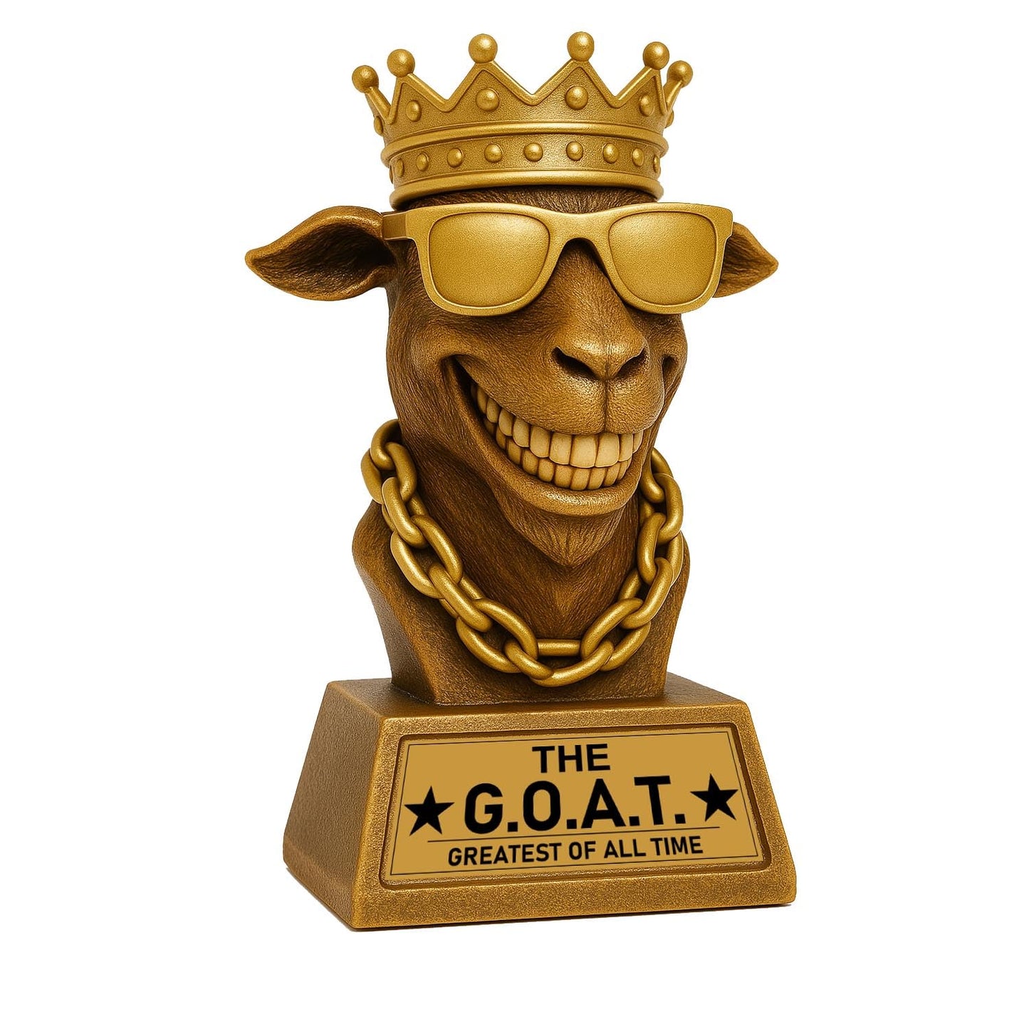 Bambluby Goat Trophy Winner Award – 7 Inch Funny Greatest of All Time Trophy for Fantasy Football Champion, Office MVP, Employee Recognition, Retirement Gift for Men, Boss, Coworker & Friends