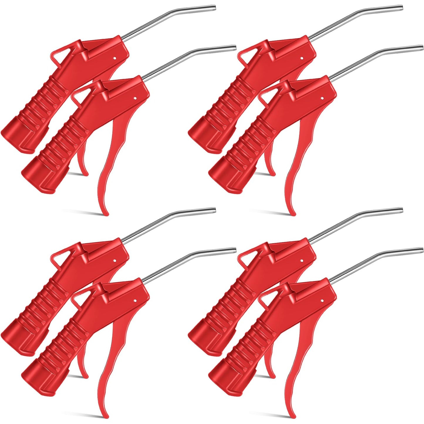 Honoson Air Nozzle Blower Gun Pistol Grip Air Blow Tool Compressor Accessories for Industrial Household Mechanics(Red,8 Pcs)