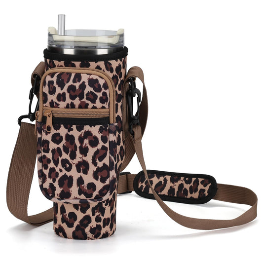 GOEWY Water Bottle Carrier Bag for Stanley Cup 30oz with Phone Pockets