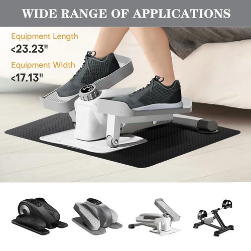 Double-Sided Non-Slip Workout Mat for Ellipse Machine Leg Exerciser Thick Exercise Mat for Under Desk Elliptical Treadmill Mat Home Floor Protection Gym