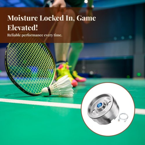 Vaveren Badminton Ball Steamer Shuttlecock Humidifier, Shuttle Improves Beating Resistance Birdie Tube Cap Keeps Feather Humidity, Silver Gray
