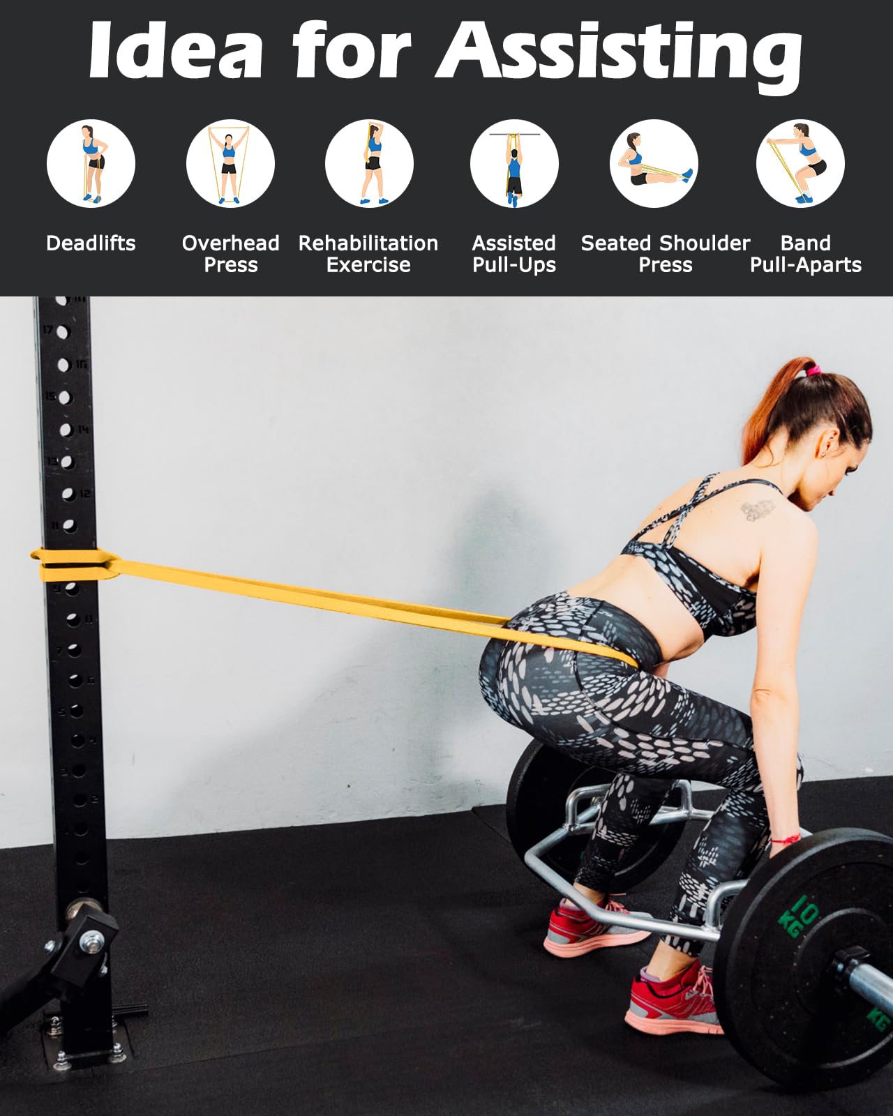 Zacro Resistance Bands 30-50 LBS Heavy-Duty Pull Up Exercise Bands for Advanced Strength Training, Full Body Workouts, Muscle Development, Men & Women Home Fitness Gym Equipment