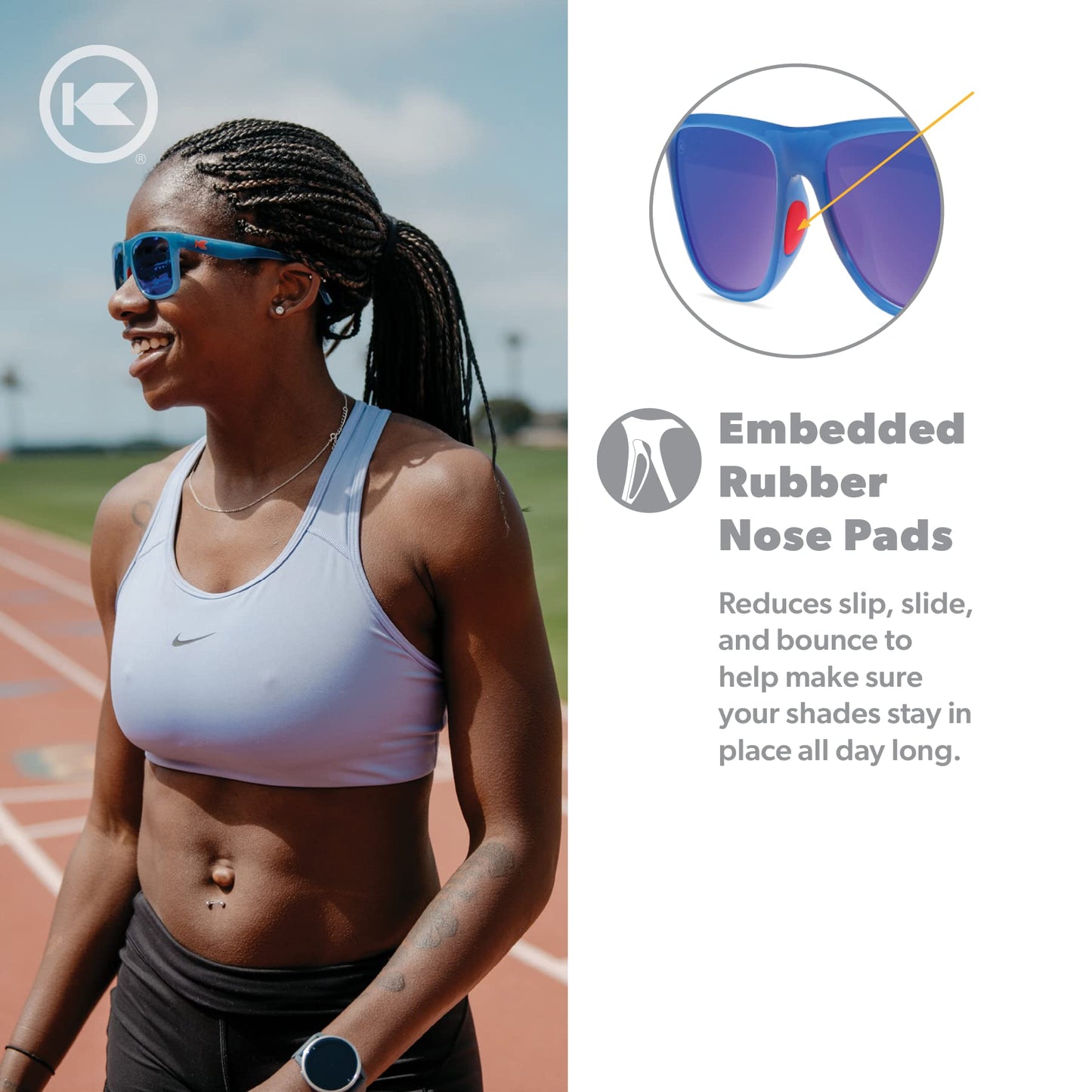 Knockaround Torrey Pines Sport Polarized Sunglasses for Men & Women - UV400 Protection - Running