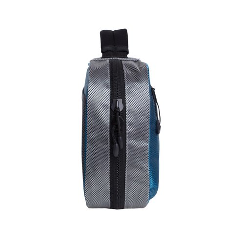 Raprance Soft Plastic Bait Storage Bag 6 Soft Bait Binder Compartments Water-Resistant Tackle Binder Organize for Lines, Hooks, Sinkers（Blue）