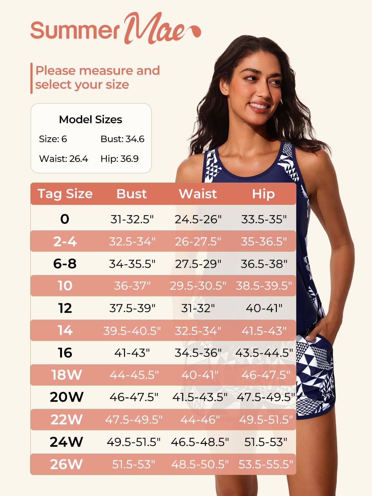 Summer Mae Plus Size Tankini Swimsuits for Women 2026 Tummy Control Two Piece Bathing Suits with Pockets Swim Shorts Coconut Tree on Sea Size 22 Plus