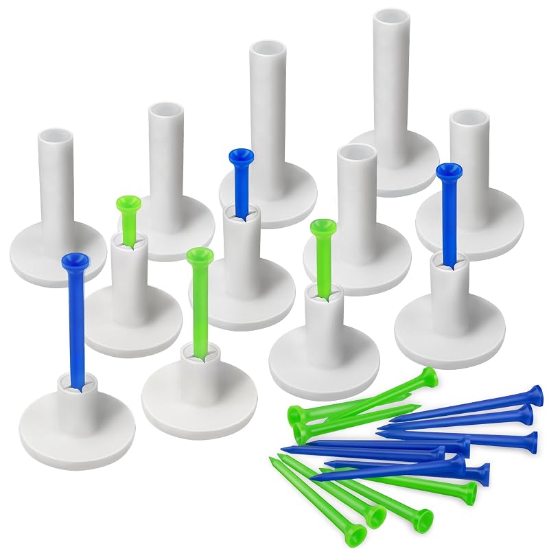 Rubber Golf Tees for Mats – Mixed Sizes, 32 Pc Set for Driving Range & Indoor Practice