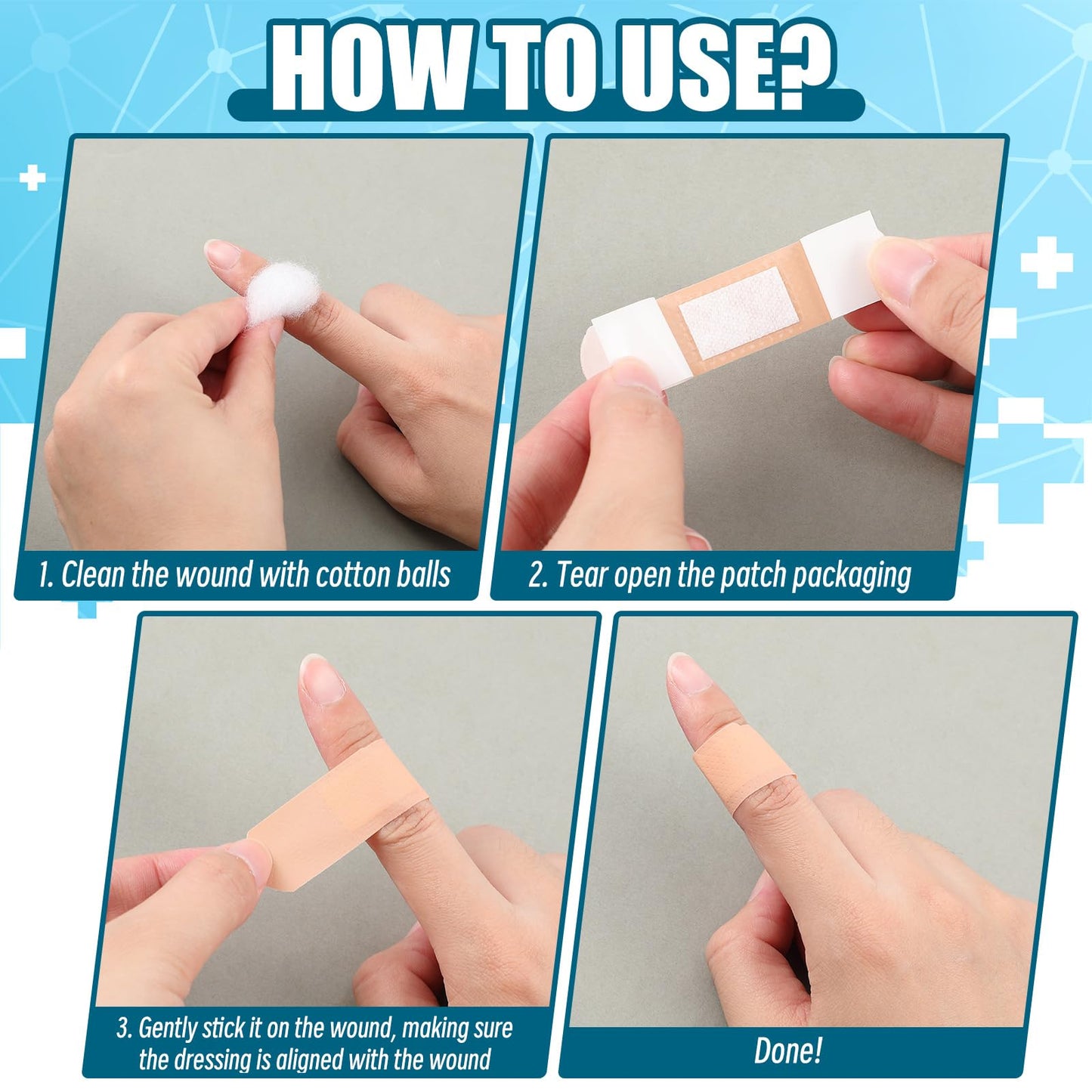 Timgle 500 Pcs 3/4" x 3" Adhesive Bandages Bulk Waterproof Adhesive Breathable Bandages for Sensitive Skin School Nurses Businesses Travel First Aid Kits Homeless Care Supplies Donations