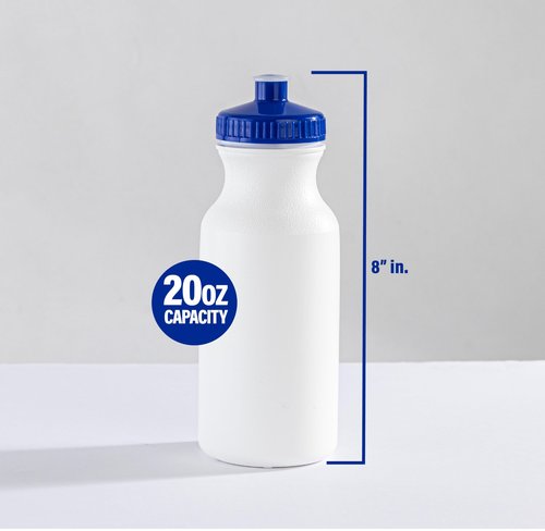 Bulk Water Bottles 100 Pack - 24 Ounce Reusable water bottles Bulk - BPA-Free Easy Open Spin off Cap - Clear Water Bottles for Kids and Adults - Top-Rack - Dishwasher Safe - Sports Bottles (Plastic)