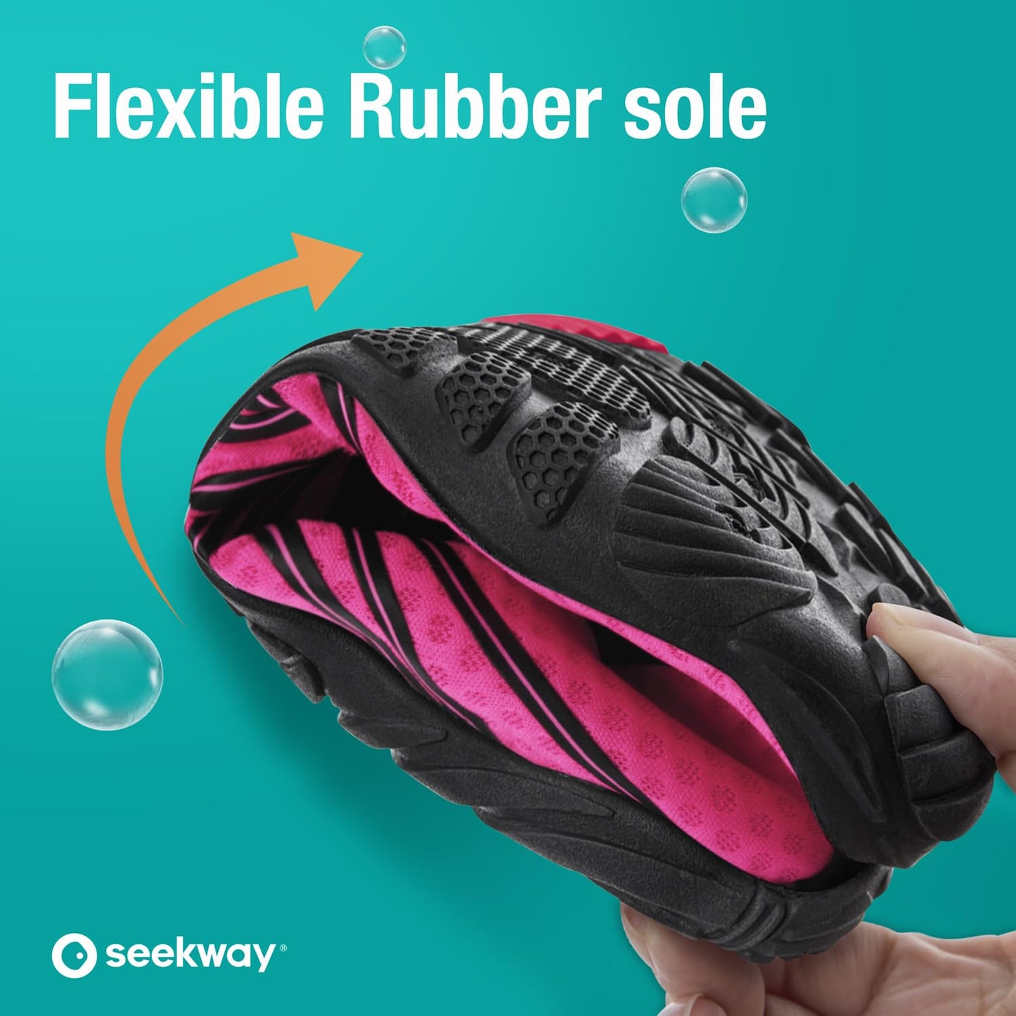 SEEKWAY Water Shoes Sports Quick-Dry Barefoot Aqua Beach Pool Lake Swim Boating Hiking Surfing Men Women Rose red SP001