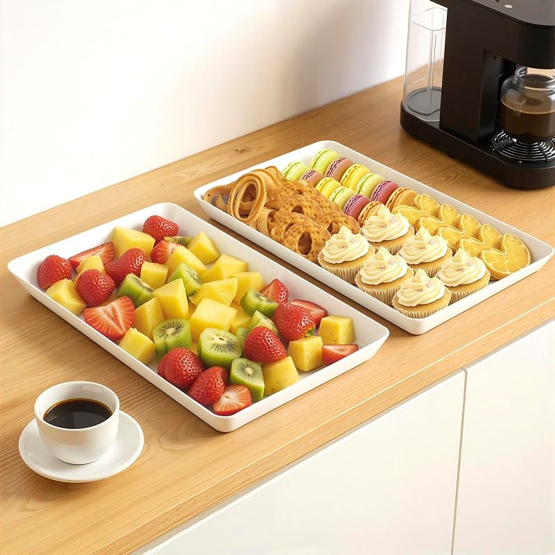 6 pcs Serving Tray for Entertaining, Platters Fruit, Cookies,