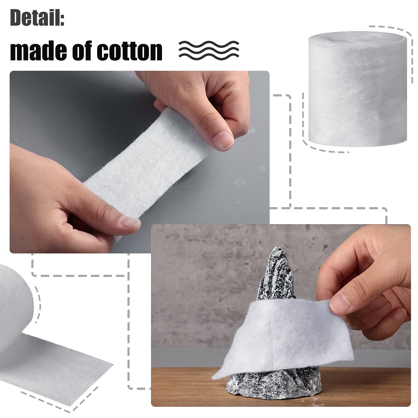Nuanchu 12 Rolls Medical Cotton Cast Padding Roll Individual Pack Soft Plaster Cloth Gauze Roll Undercast Padding Wrap Bandage for Halloween Bandage Art Body Casts Mask Making Craft(2 Inch X 8.8 ft)