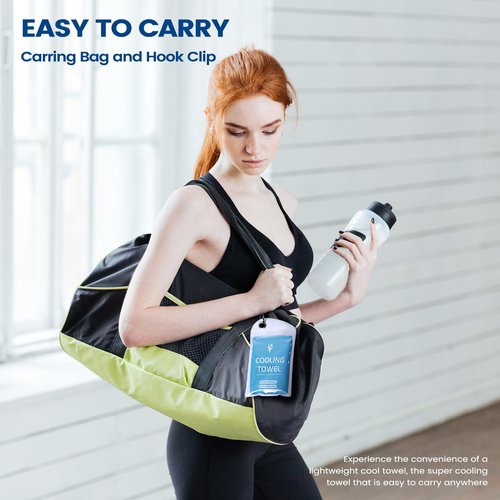 Clothirily Cooling Towels (40"x12"), Breathable Cooling Towels for Neck and Face, Men & Women Workout Towel for Hot Weather, Sweat Towel for Gym Yoga, Camping, Fitness, Running, Traveling, 6 Pack