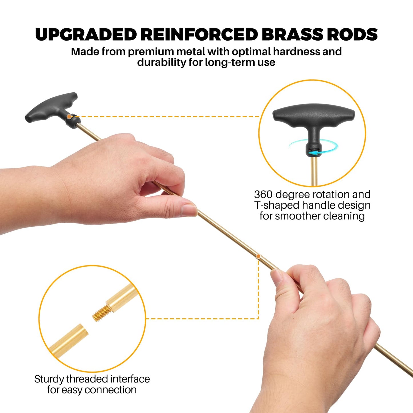 BOOSTEADY Gun Cleaning Kit Universal Gun Cleaning Kit Shotgun Pistol Cleaning Kit with Lightweight Organized Carrying Case Gun Cleaning Supplies Gun Cleaner Bottle Brass Jags and Tips