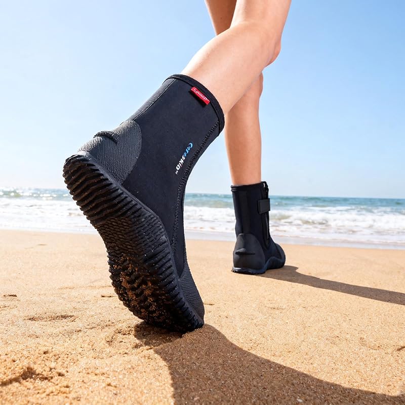 5mm Neoprene Dive Boots for Men & Women - Anti-Slip Sole, Variation M14W15