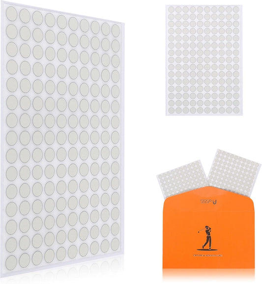 0.25" White Reflective Dot Stickers - 300 Pack with High-Reflective Glass Beads, Weatherproof Golf Ball Markers for Simulators & High-Speed Cameras