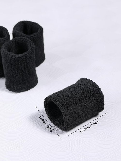 4 Pcs Sports Wrist Guards, Non-Slip Wrist Sweatbands, Lightweight Sports Wristbands, Black