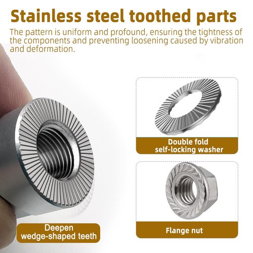 Universal Bicycle Trailer Axle Adapter for M10x1.0/3/8" x26/M5 Solid Axles - Heavy-Duty 304 Stainless Steel Coupler with Anti-Lock Design（M10 x 1.0 Solid axle）