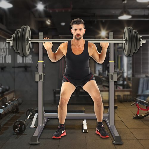 Adjustable Squat Rack,Multi-Function Barbell Rack for Weight Lifting and Home Gym Fitness Workout Portable Squat Bench Press