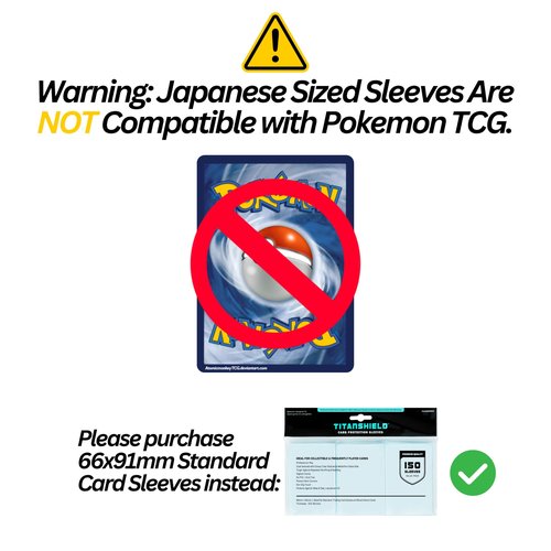 TitanShield (150 Sleeve/Clear) Small Japanese Sized Trading Card Sleeves Deck Protector for Yu-Gi-Oh, Cardfight!! Vanguard & Photocards