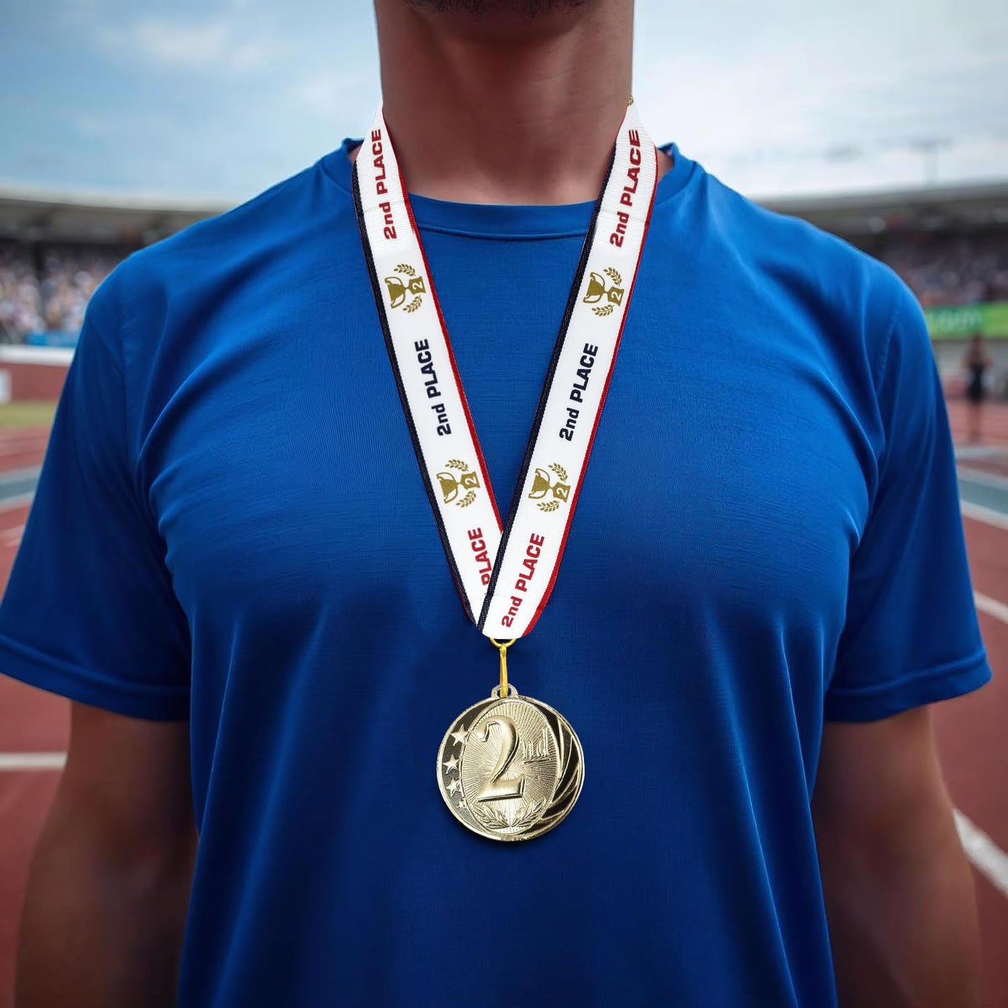 All Quality 1st 2nd 3rd Place Midnite Star Award Medals - 3 Piece Set (Gold, Silver, Bronze) Includes Neck Ribbon