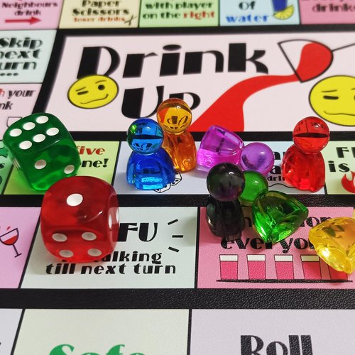 gzaymng Drinking Board Games for Adults, Leather Mat Drinking Board Game, Hilarious Party Games for Bachelorette, Tailgate Night (2-8 Players, Age 21+) (Multicolor)