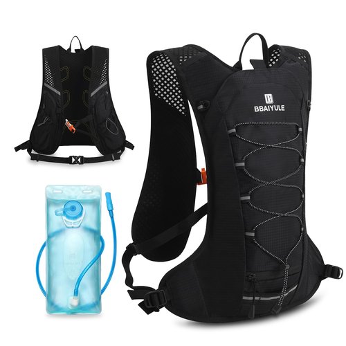 B BAIYULE Hydration Pack Backpack, 2L Water Bladder,Camel Hydrtaion Vest for Hiking Cycling Running Biking,Hydro Water Daypack for Women & Men (Backpack with 2L Bladder)