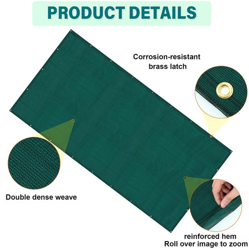 Vincreem Archery Backstop - Heavy Duty Reinforced Netting, Back Stop Net, Ideal for Outdoor Bow Arrow Practice, Target Shooting, and Home Range Use(5x10ft)