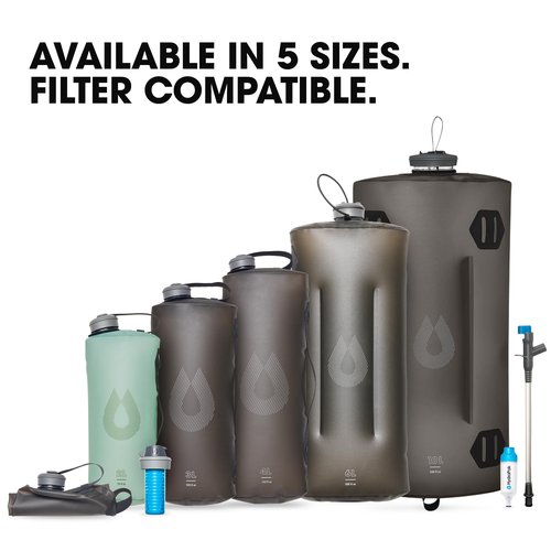 Collapsible Camping Water Storage (2L, 3L, 4L, 6L, 10L) - BPA & PVC Free, Hydration Reservoir Bag, Leak Proof