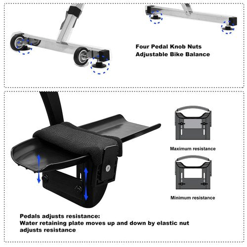 Swimming Pool Aquatic Bike - Fitness Underwater Bicycles for Exercise, 316L Stainless Steel, Adjustable Resistances, With PU Seat & PE Pedal, Ideal for Fitness Centers, Resorts, Home Gyms & Clubs