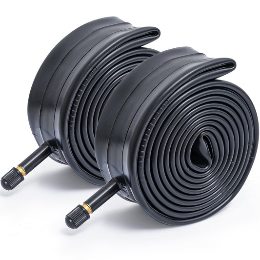 24x1.75/1.95/2.0/2.10/2.125 Bike Tubes, 24" Replacement Bicycle Tubes (2 PCS), Reliable 24 x 1.75-2.125 Bike Inner Tubes AV32mm Schrader Valve for City/Road/Cruiser/Mountain Cycling Scenarios
