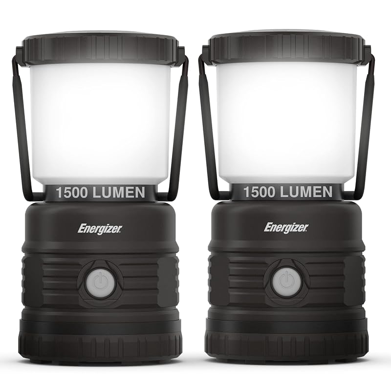 Energizer LED Lantern X1500 — 2-Pack, IPX4 Water Resistant, 1500 Lumen Camping Lights