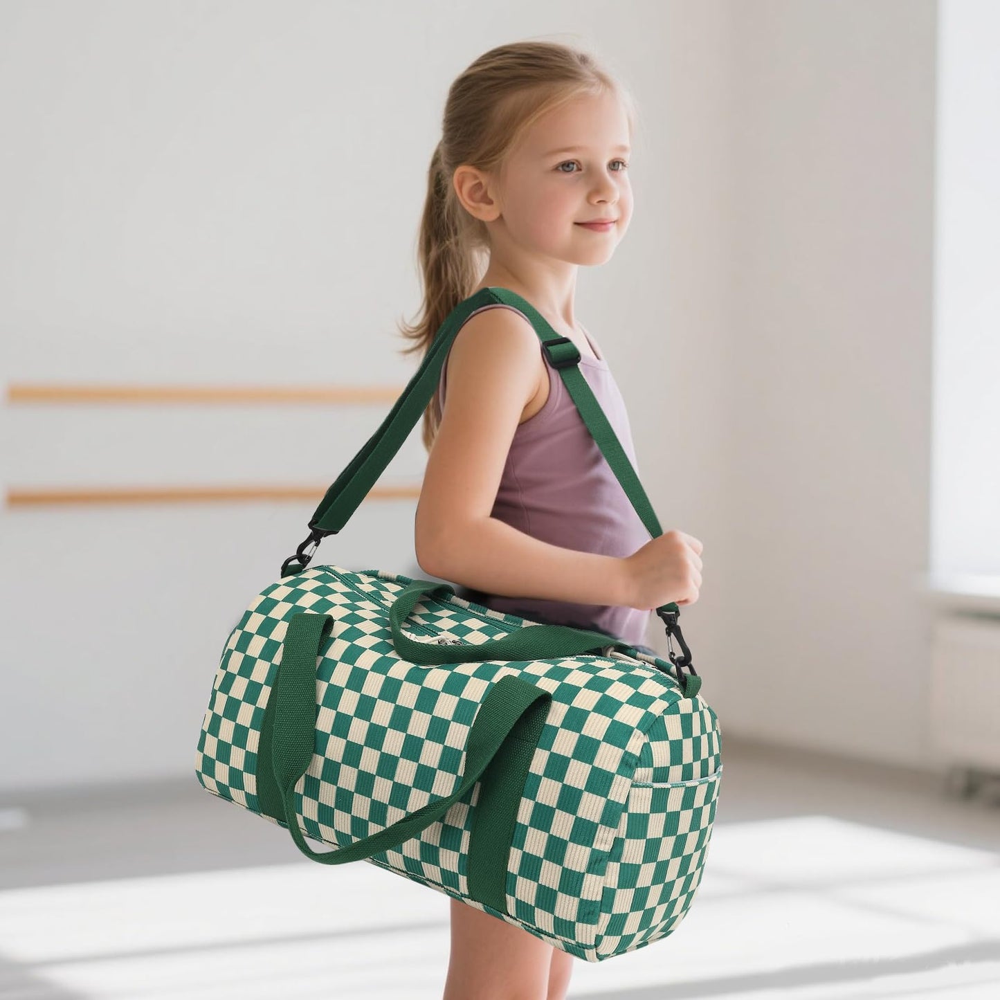 BLUBOON Duffle Bag Girls Kids Cute Gym Bag with Shoes Compartment & Wet Separation Waterproof Sports Overnight Travel Bag