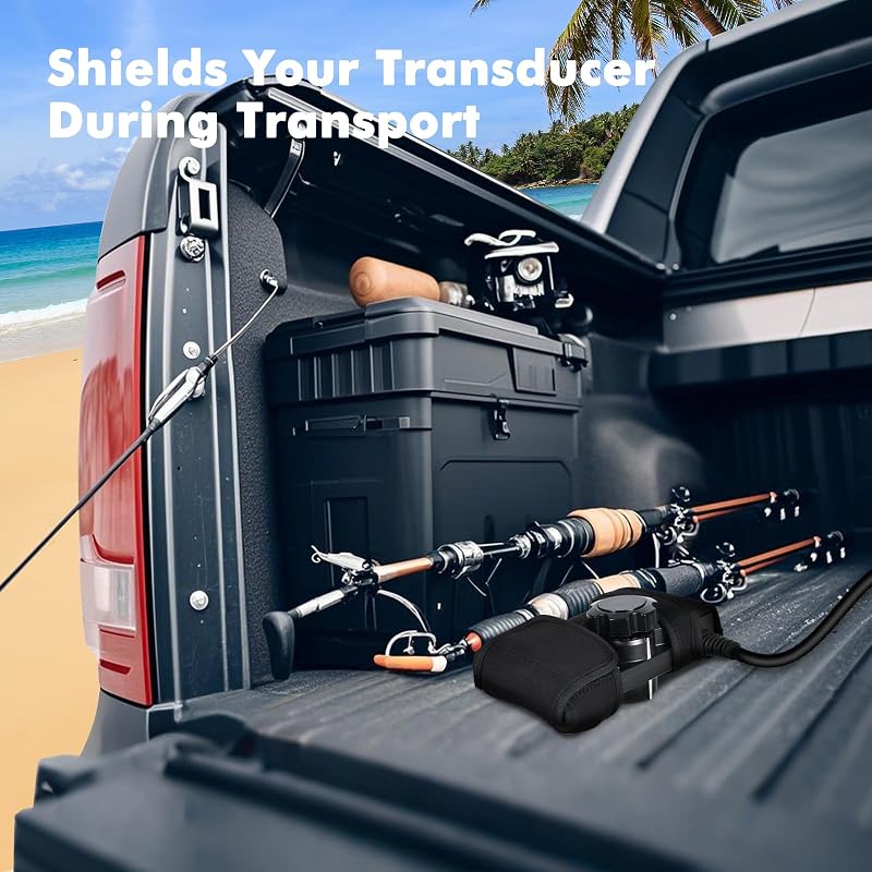 Premium Transducer Cover for Garmin Livescope LVS34 – Waterproof Neoprene Shield
