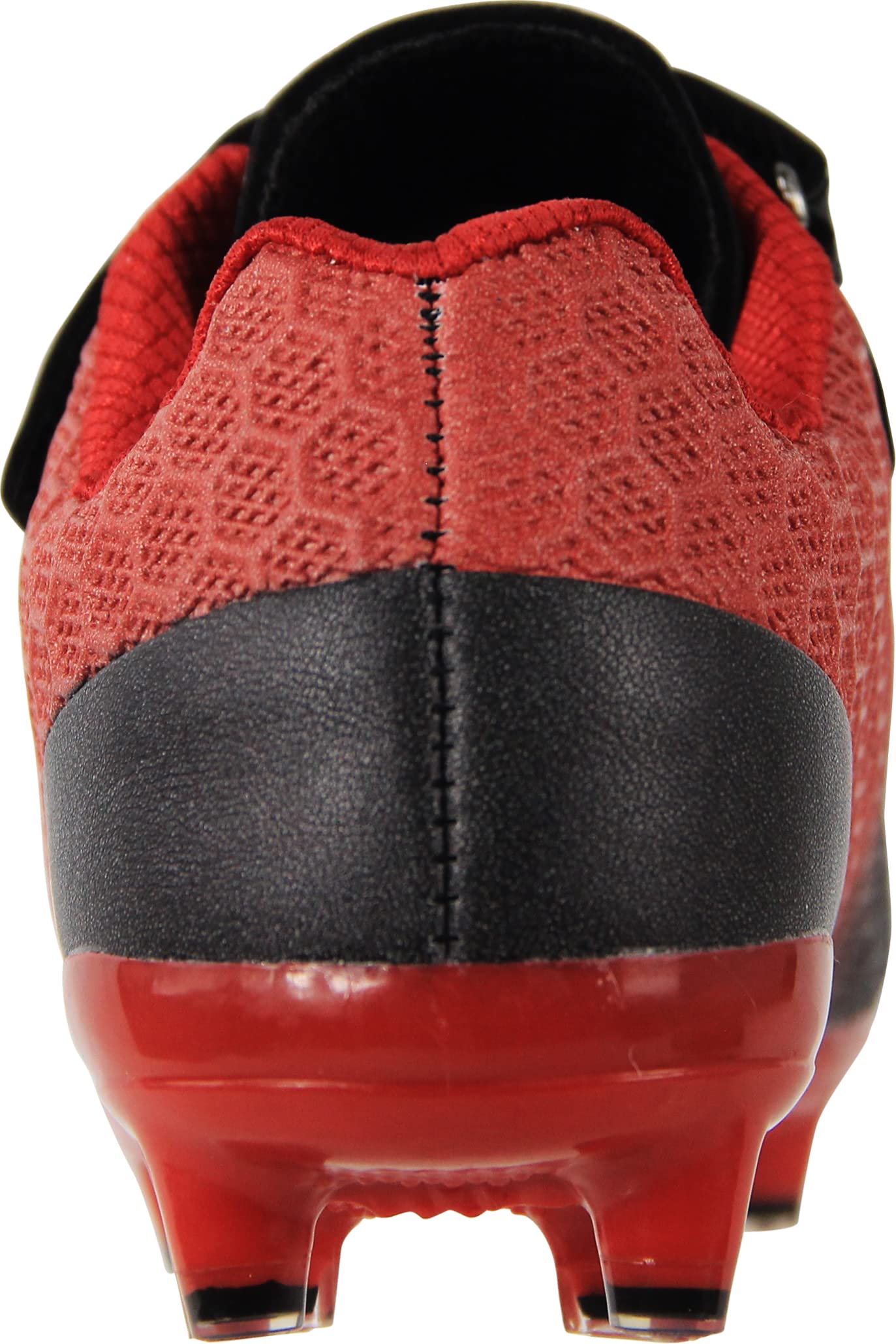 BomKinta Kid's FG Soccer Cleats Athletic Outdoor Soccer Shoes Black Red Size 13 M US Little Kid