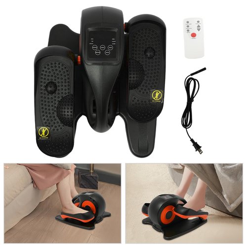 Under Desk Elliptical Machine,Electric Ellipse Leg Exerciser with Remote Control and LCD Screen,Manual Mode and Auto Mode Adjustable Speeds,MultipleFunctions Seated Pedal Exerciser for Homes,Gyms,Etc
