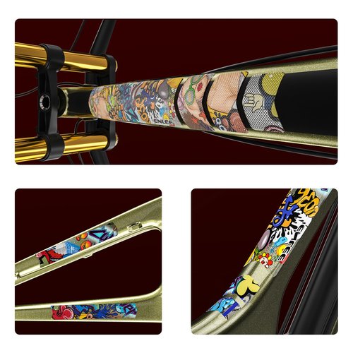 Bike Frame or High-Quality 3D PVC Lightweight DIY Decoration Suitable for All Bikes Mountain Bike Stickers Road Bike Thick PVC Film