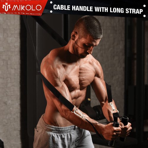Mikolo Upgraded Weight Lift Pulley System - LAT Pulley Attachments with Adjustable Length Cable for Full Body Training, Home Gym Set