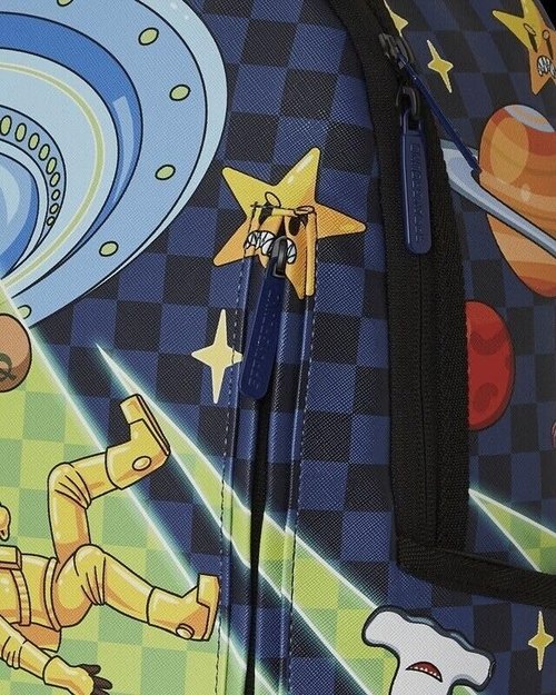 Sprayground Space Warped Backpack, Multicolor, 18H x 11.5W x 6D inches, Adjustable Shoulder Strap
