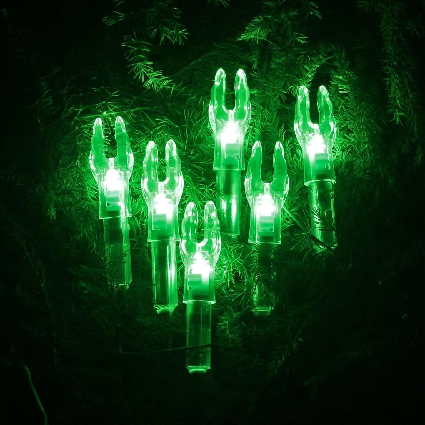 ACDSHOT 6PCS X Lighted Nocks for Arrows with .204 .233 .244 .246 Inside Diameter with H, S, GT Bushings LED Light up Knocks
