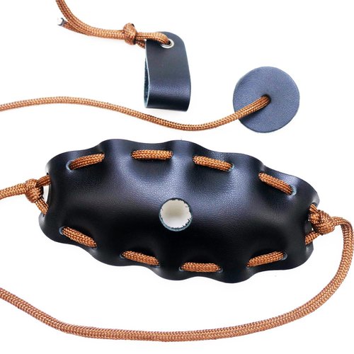 Dog Ball Launcher Leather Shepherd Sling Handmade Paracord Shepherds Sling Rock Thrower Old-Fashioned Slingshot(1 Pack)
