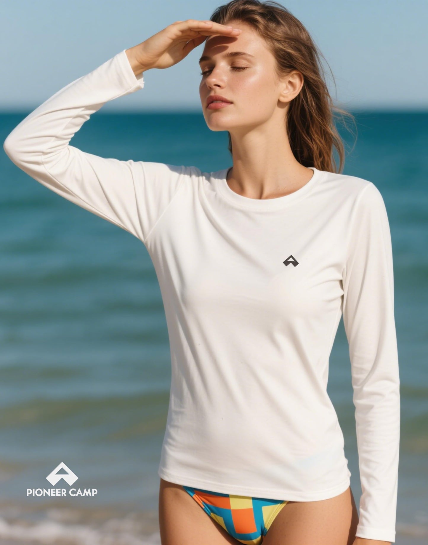 Pioneer Camp Women's UPF 50+ Sun Shirts Long Sleeve UV Protection Rash Guard Lightweight Quick Dry SPF Hiking Tops Outdoor Sage Green
