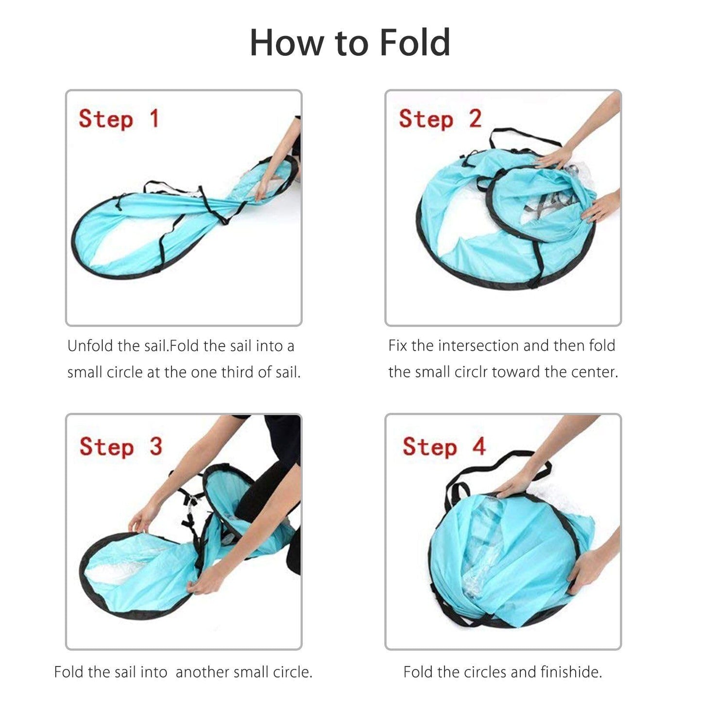 IFFANY 42"" Portable PVC Downwind Wind Paddle Instant Popup Board Sail Kayak Accessories, 1, blue